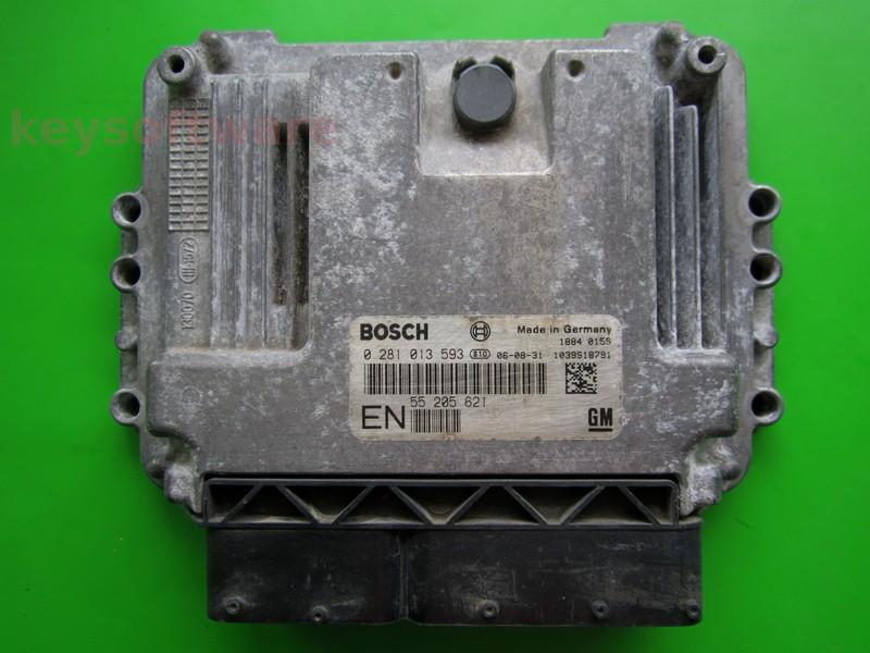 ECU Opel Zafira 1.9CDTI 55205621 0281013593 EDC16C39 { +
