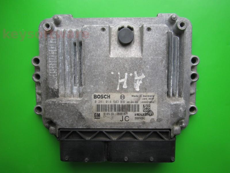 ECU Opel Astra H 1.7CDTI 98074154 0281014643 EDC16C9 Z17DTL {+