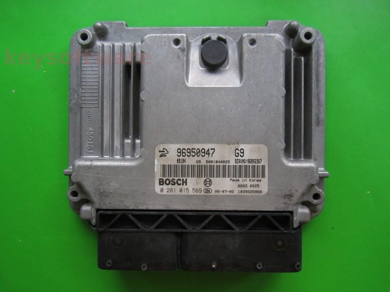 ECU Opel Antara 2.0CDTI 96950947 0281015569 EDC16C39