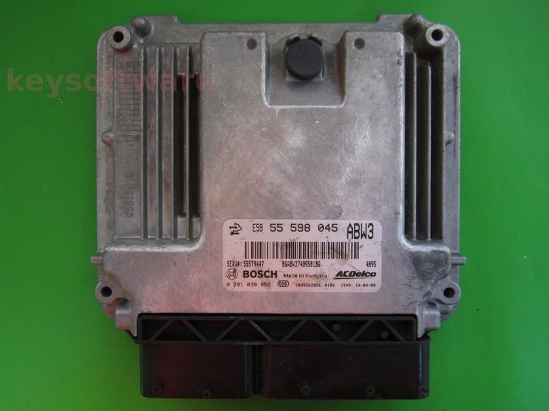 ECU Opel Zafira 2.0CDTI 55598045 0281030852 EDC17C59