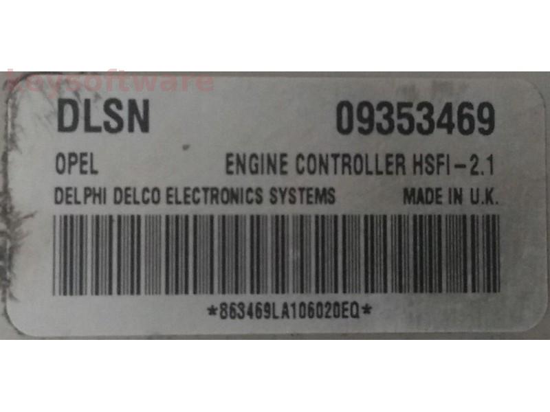ECU Opel Corsa C 1.4 09353469 DLSN Z14XE HSFI-2.1 {