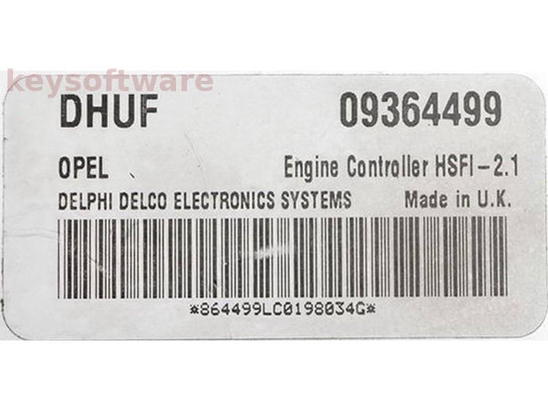 ECU Opel Zafira 1.6 09364499 DHUF Z16XE HSFI-2.1 {