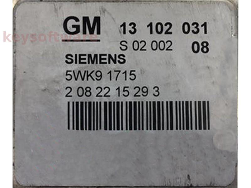 ECU Opel Vectra C 1.8 13102031 5WK91715 Z18XE Simtec 71 {