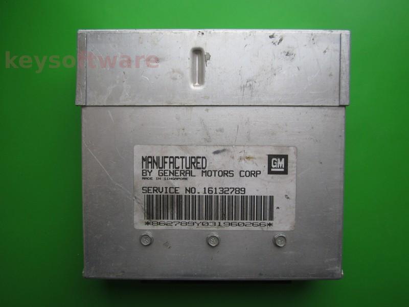 ECU Opel Astra F 1.6 16132789 GM C16NZ negru