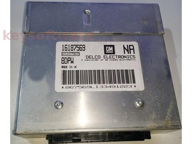 ECU Opel Astra F 1.6 16187569 NA BDPW negru {