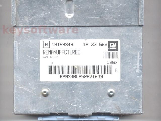 ECU Opel Astra F 1.6 16199346 bleu