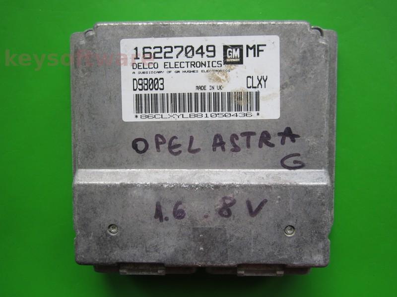 ECU Opel Astra G 1.6 16227049 CLXY X16SZR