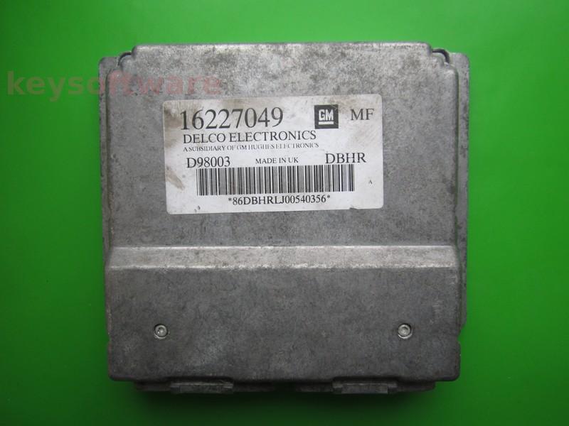 ECU Opel Astra G 1.6 16227049 DBHR X16SZR