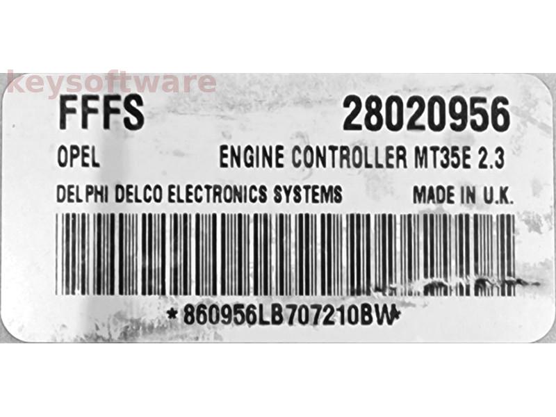 ECU Opel Vectra C 1.6 28020956 FFFS Z16XEP MT35E 2.3 {