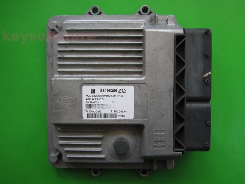 ECU Opel Agila 1.3JTD 55196356 Z13DT 6JO.A2