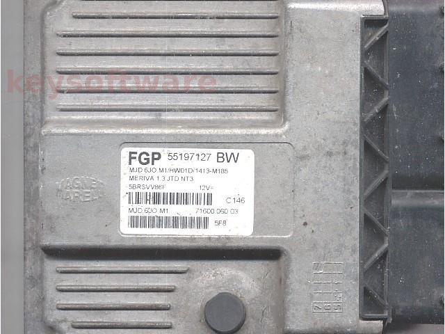 ECU Opel Meriva 1.3CDTI 55197127 7160006003 6JO.M1 {
