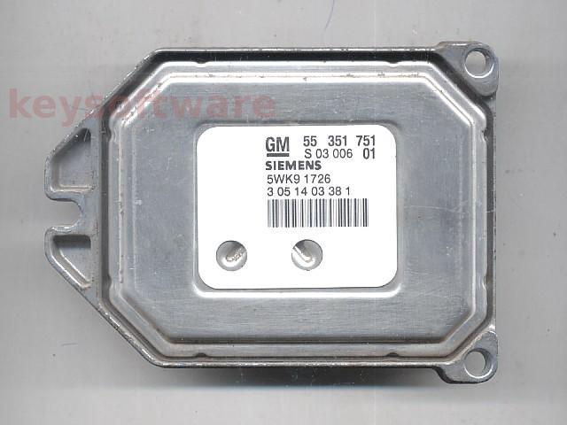 ECU Opel Zafira 1.8 55351751 5WK91726 Z18XE Simtec 71
