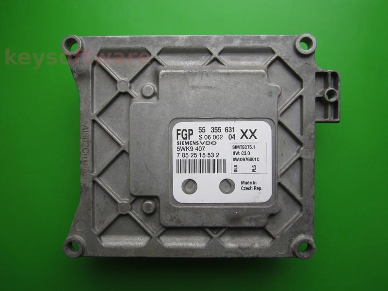 ECU Opel Vectra C 1.8 55355631 5WK9407 Z18XER Simtec 75.1 }