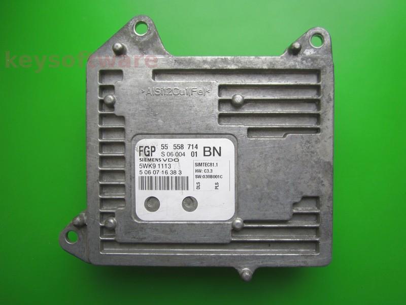 ECU Opel Vectra C 2.2 55558714 5WK91113 Simtec 81.1