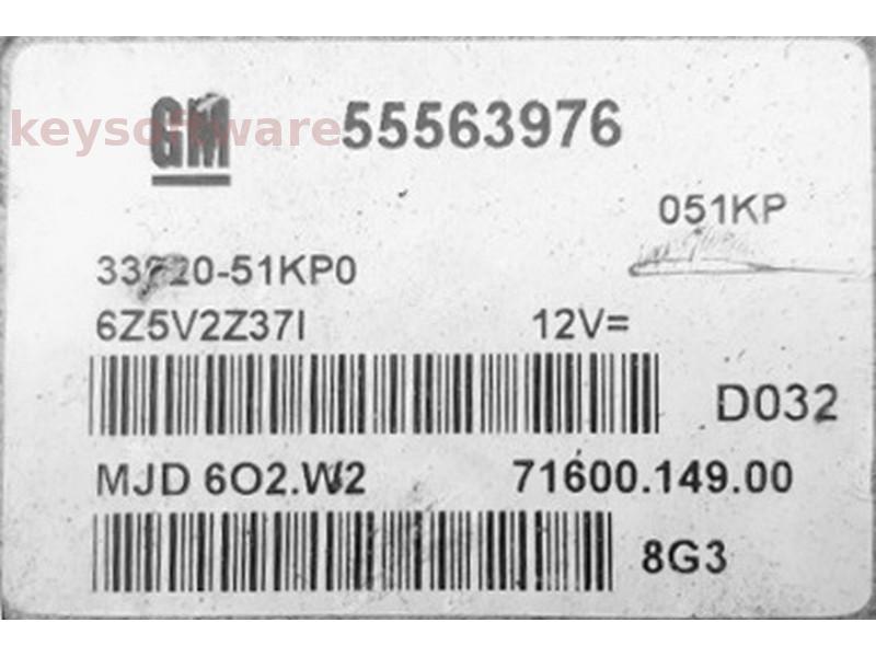 ECU Opel Agila 1.3JTD 55563976 33920-51KP0 6O2.W2 HW04D