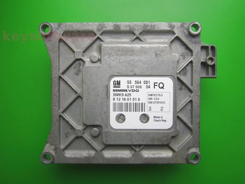 ECU Opel Zafira 1.8 55564081 5WK9425 Z18XER Simtec 75.5 }