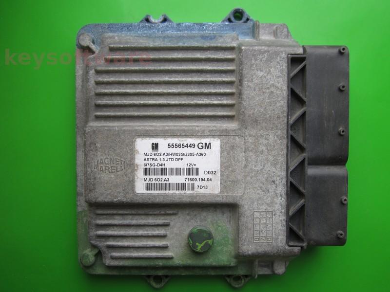 ECU Opel Astra H 1.3CDTI 55565449 Z13DTH 6O2.A3