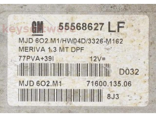 ECU Opel Meriva 1.3CDTI 55568627 Z13DTJ 6O2.M1 HW04D {