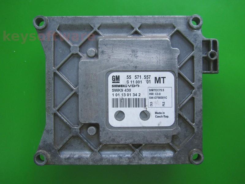 ECU Opel Zafira 1.8 55571557 5WK9430 MT Z16XER Simtec 75.5