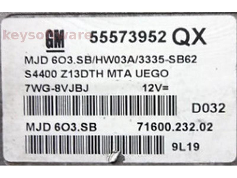 ECU Opel Corsa D 1.3CDTI 55573952 7160023202 Z13DTH 6O3.SB HW03A