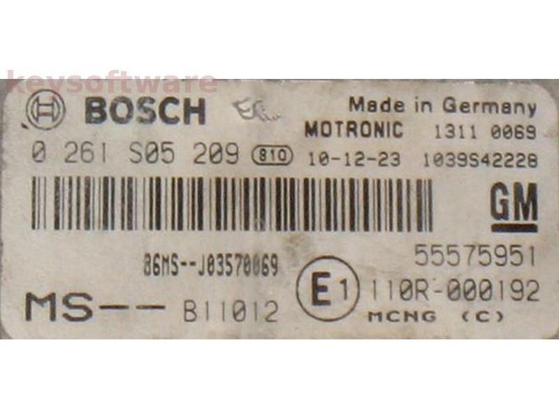 ECU Opel Zafira 1.6 55575951 0261S05209 ME7.6.4 {