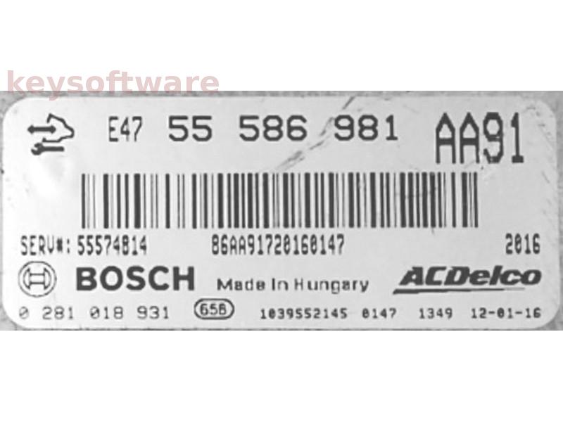 ECU Opel Insignia 2.0CTDI 55586981 0281018931 EDC17CP47 {