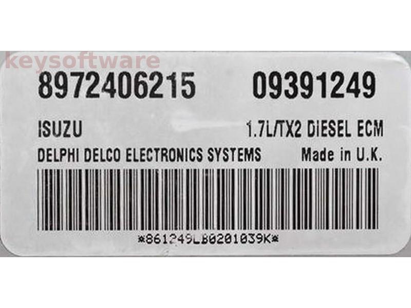ECU Opel Astra G 1.7DTI 09391249 8972406215 DJTR Isuzu TX2 {