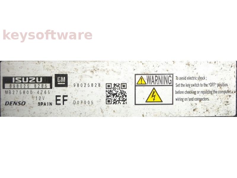 ECU Opel Meriva 1.7CDTI 98025828 MB275800-4765 DEC e01 {