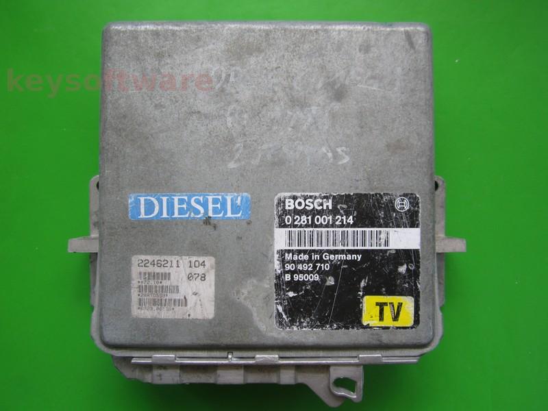ECU Opel Omega 2.5TD 90492710 0281001214 MSA11
