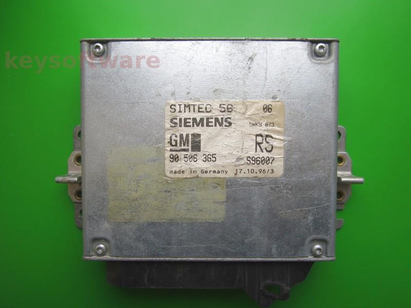 ECU Opel Vectra B 1.8 90506365 5WK9073 X18XE Simtec 56