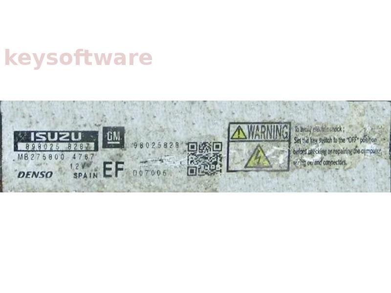 ECU Opel Meriva 1.7CDTI 98025828 MB275800-4767 DEC e01 {