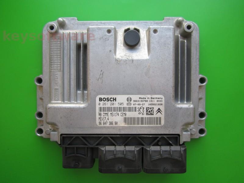 ECU Peugeot 207 1.6 9664738680 0261201505 MEV17.4