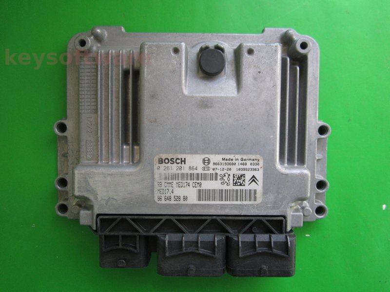ECU Peugeot 207 1.6 9664852880 0261201864 MED17.4
