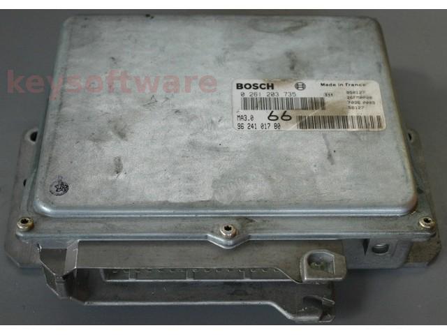 ECU Peugeot 106 1.1 9624101780 0261203735 MA3.0 {