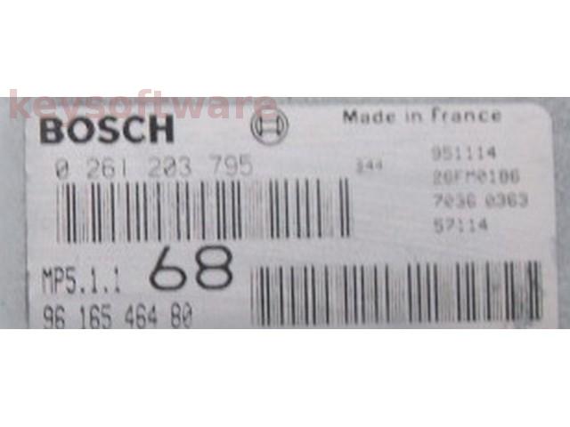 ECU Peugeot 406 1.8 9616546480 0261203795 MP5.1.1 {