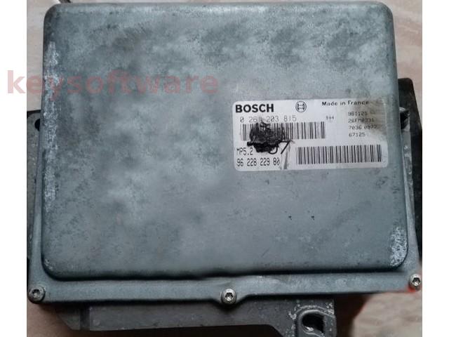 ECU Peugeot 406 2.0 9622822980 0261203815 MP5.2 {