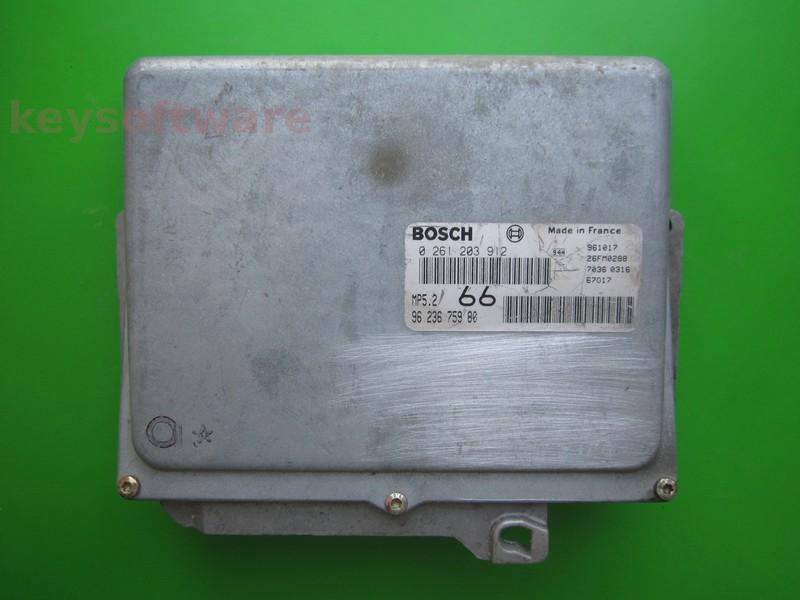 ECU Peugeot 306 1.6 9623675980 0261203912 MP5.2