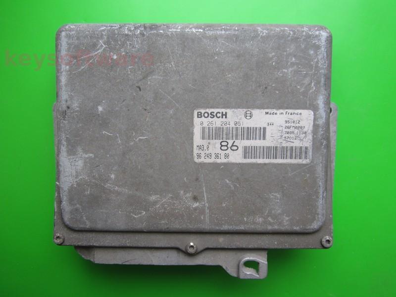 ECU Peugeot 106 1.0 9624936180 0261204051 MA3.0