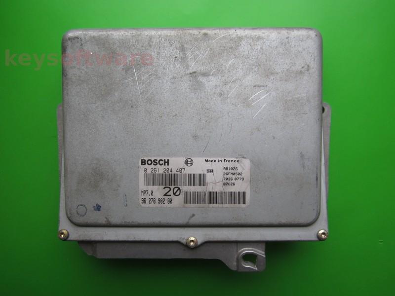 ECU Peugeot 406 3.0 9627890280 0261204407 MP7.0