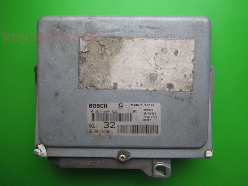 ECU Peugeot 106 1.0 9630278480 0261204625 MA3.1