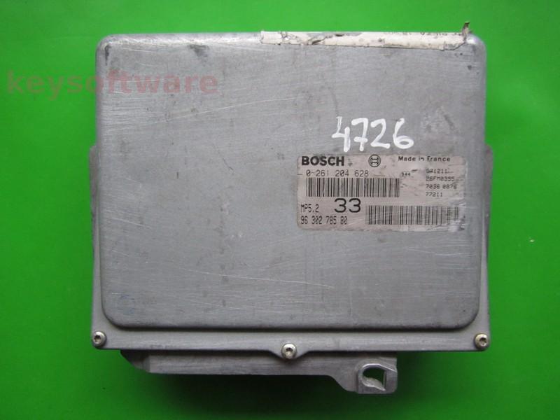 ECU Peugeot 306 1.6 9630278580 0261204628 MP5.2