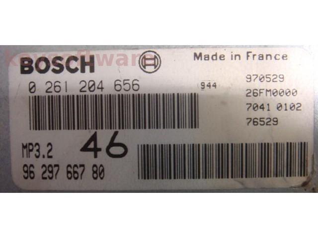 ECU Peugeot 406 2.0 9629766780 0261204656 MP3.2 {