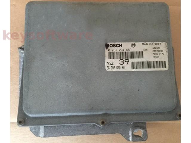 ECU Peugeot 306 2.0 9629767080 0261204689 MP5.2 {