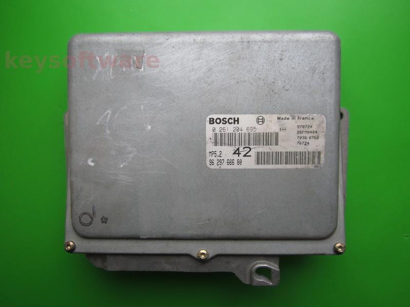 ECU Peugeot 406 2.0 9629766680 0261204695 MP5.2