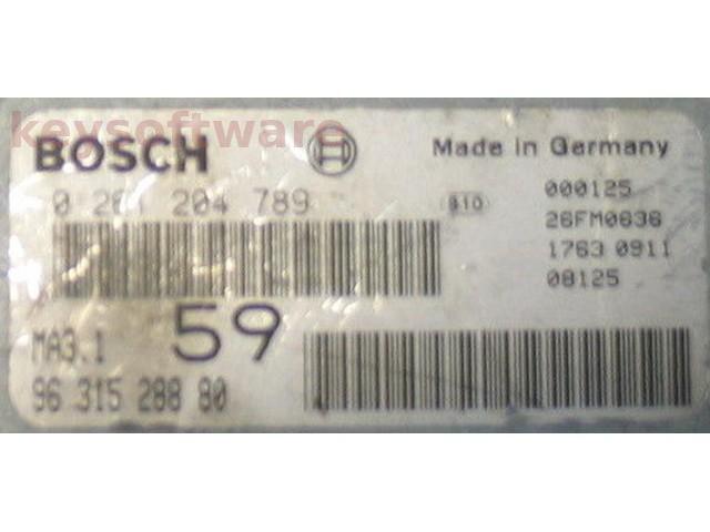 ECU Peugeot Partner 1.1 9631528880 0261204789 MA1.1 {
