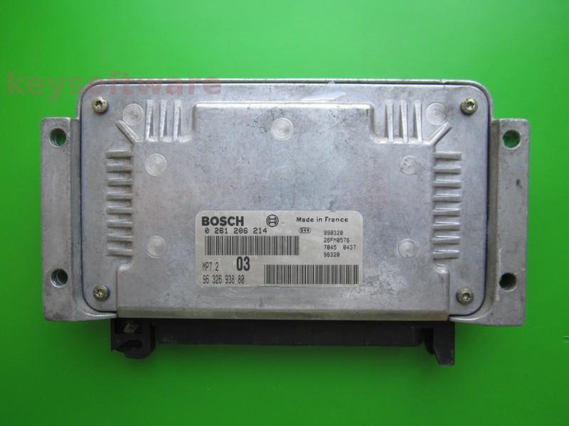 ECU Peugeot 306 1.6 9632693880 0261206214 MP7.2 NFZ }