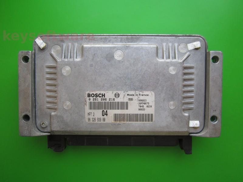 ECU Peugeot 206 1.6 9632693980 0261206216 MP7.2 NFZ ` }