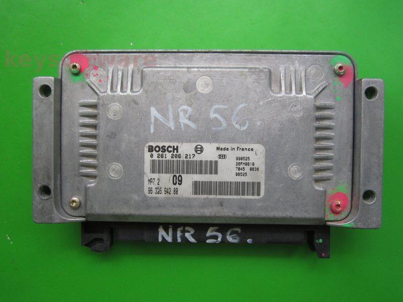 ECU Peugeot 206 1.6 9632694280 0261206217 MP7.2 +