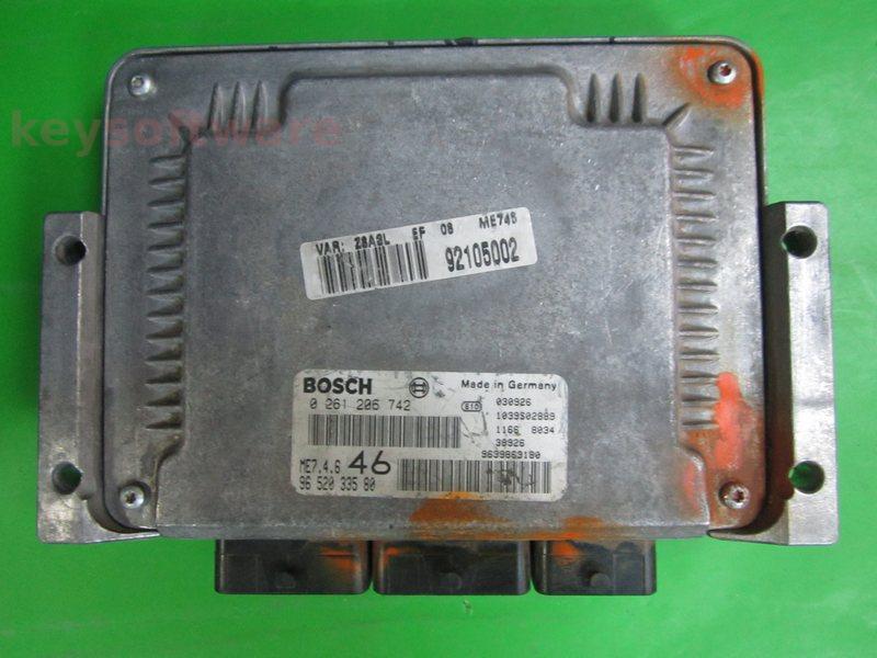 ECU Peugeot 607 3.0 9652033580 0261206742 ME7.4.6