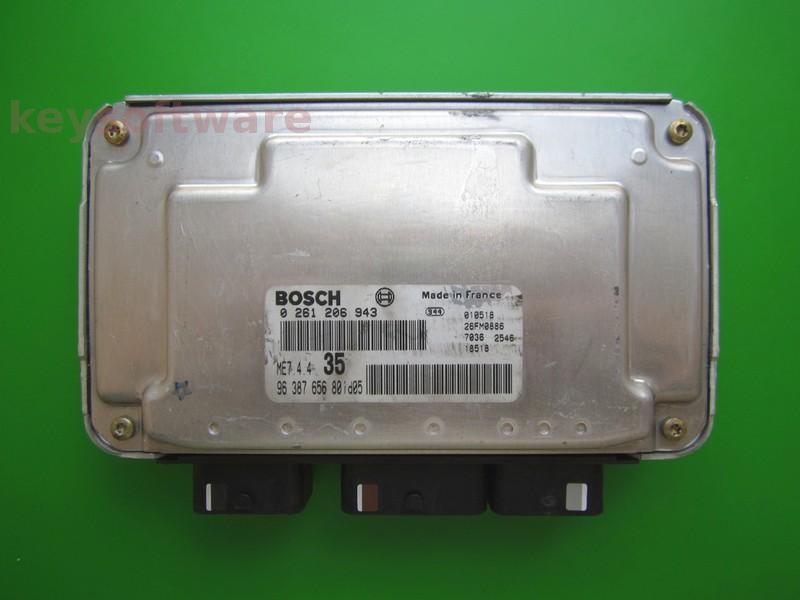 ECU Peugeot 307 1.6 9638765680 0261206943 ME7.4.4 }